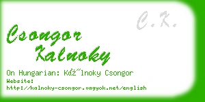 csongor kalnoky business card